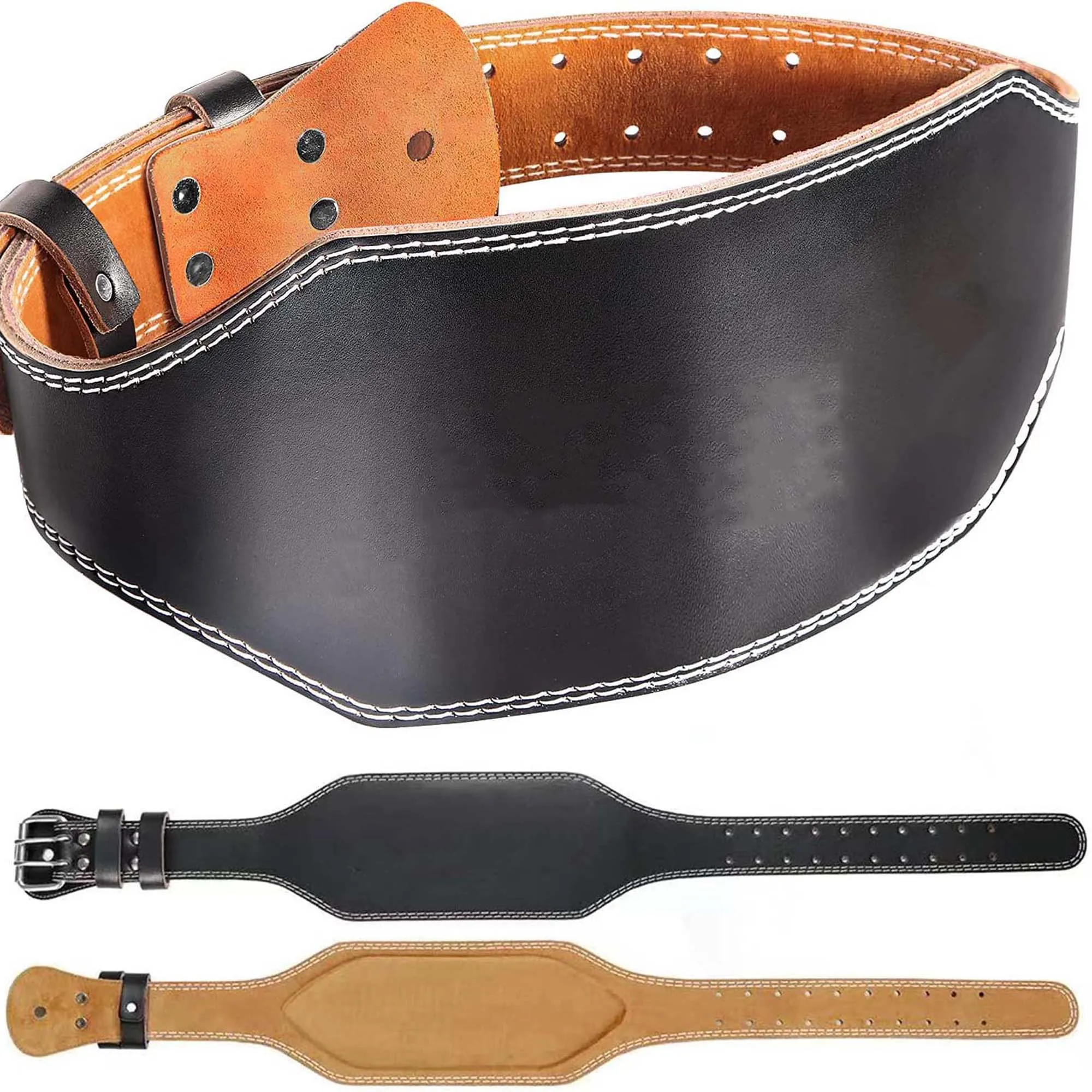 10mm Leather Double Prong Weightlifting Belt