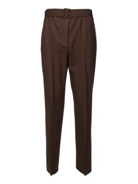 Agnona Belted Tailored Trousers