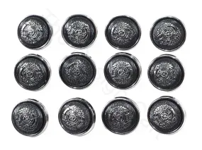 Black Designer Coat Buttons