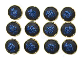 Black Matte Blue Designer Coat Buttons