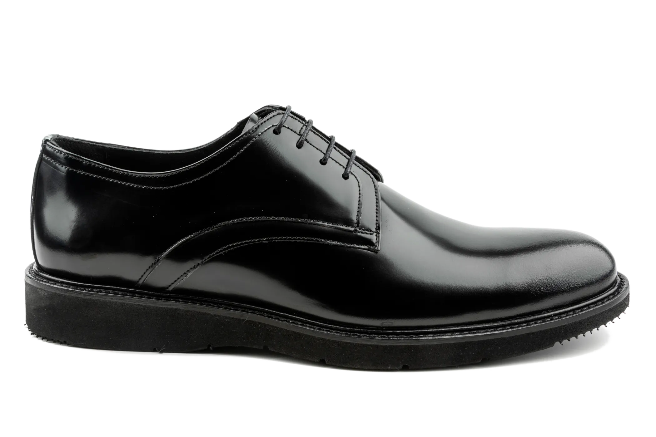 Black Patent Leather Derby Shoes For Men, Plain Toe Derby Shoes for Business Men & Professionals, Luxury Derby Shoes, Best Derby Shoes: Pax by Debbano