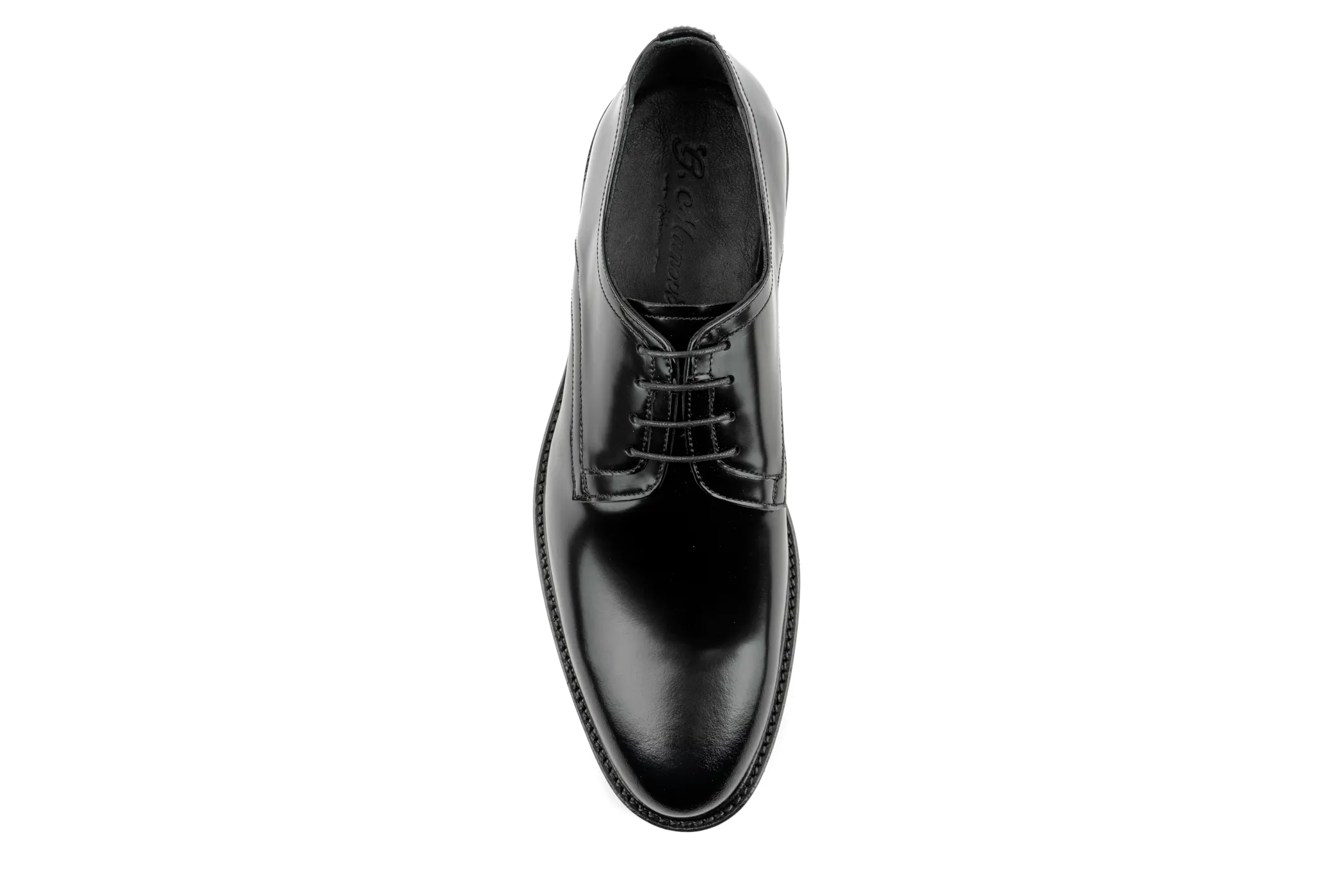 Black Patent Leather Derby Shoes For Men, Plain Toe Derby Shoes for Business Men & Professionals, Luxury Derby Shoes, Best Derby Shoes: Pax by Debbano