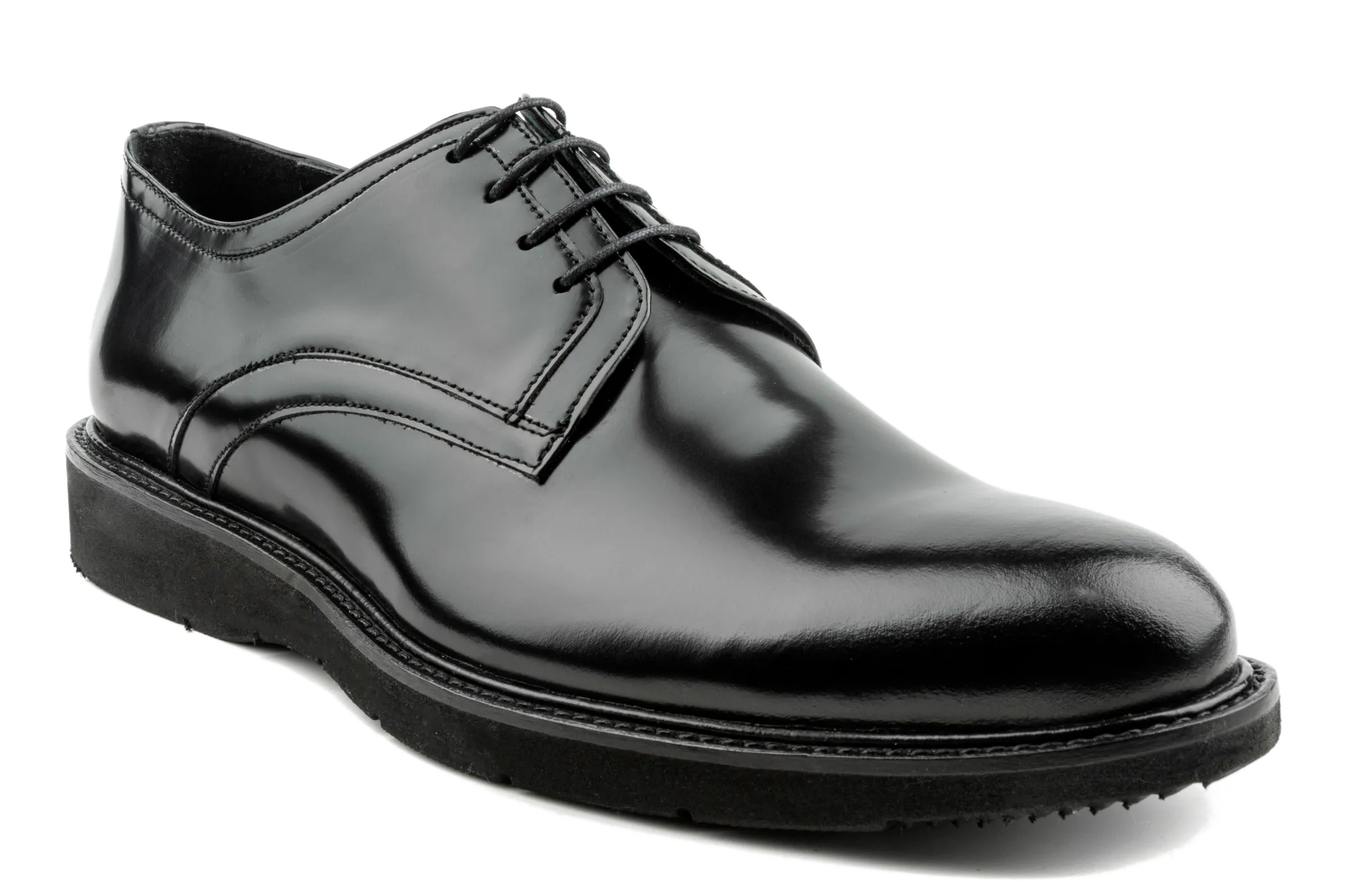 Black Patent Leather Derby Shoes For Men, Plain Toe Derby Shoes for Business Men & Professionals, Luxury Derby Shoes, Best Derby Shoes: Pax by Debbano