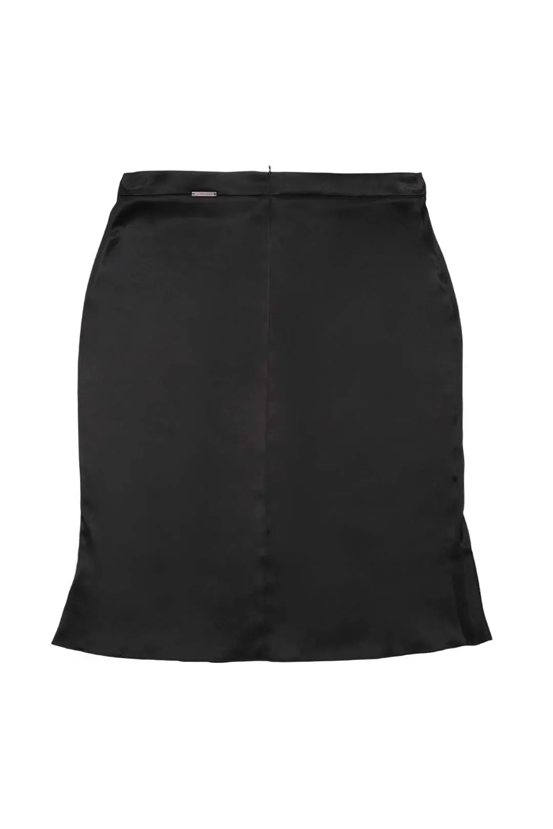 Black Pure Silk Audrey Short Skirt