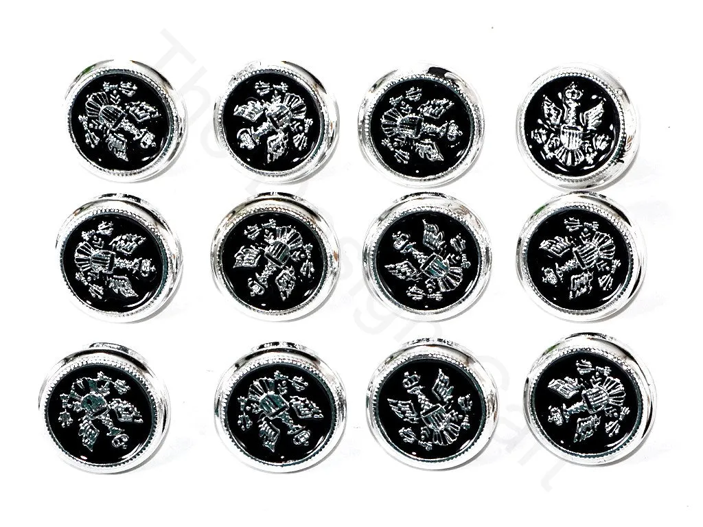 Black Royal Wings Coat Buttons