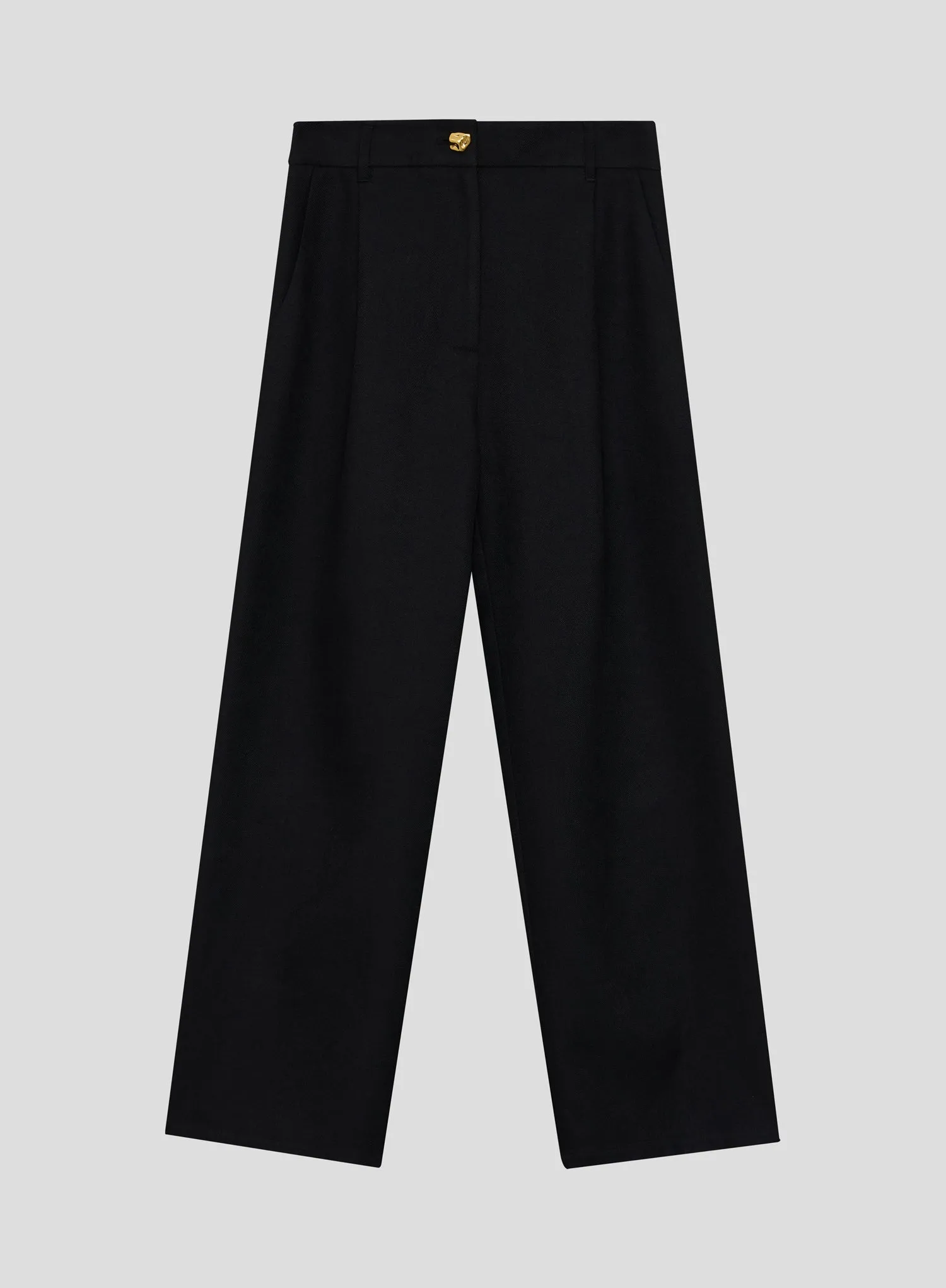 Black Tailored Straight Leg Trouser- Polly