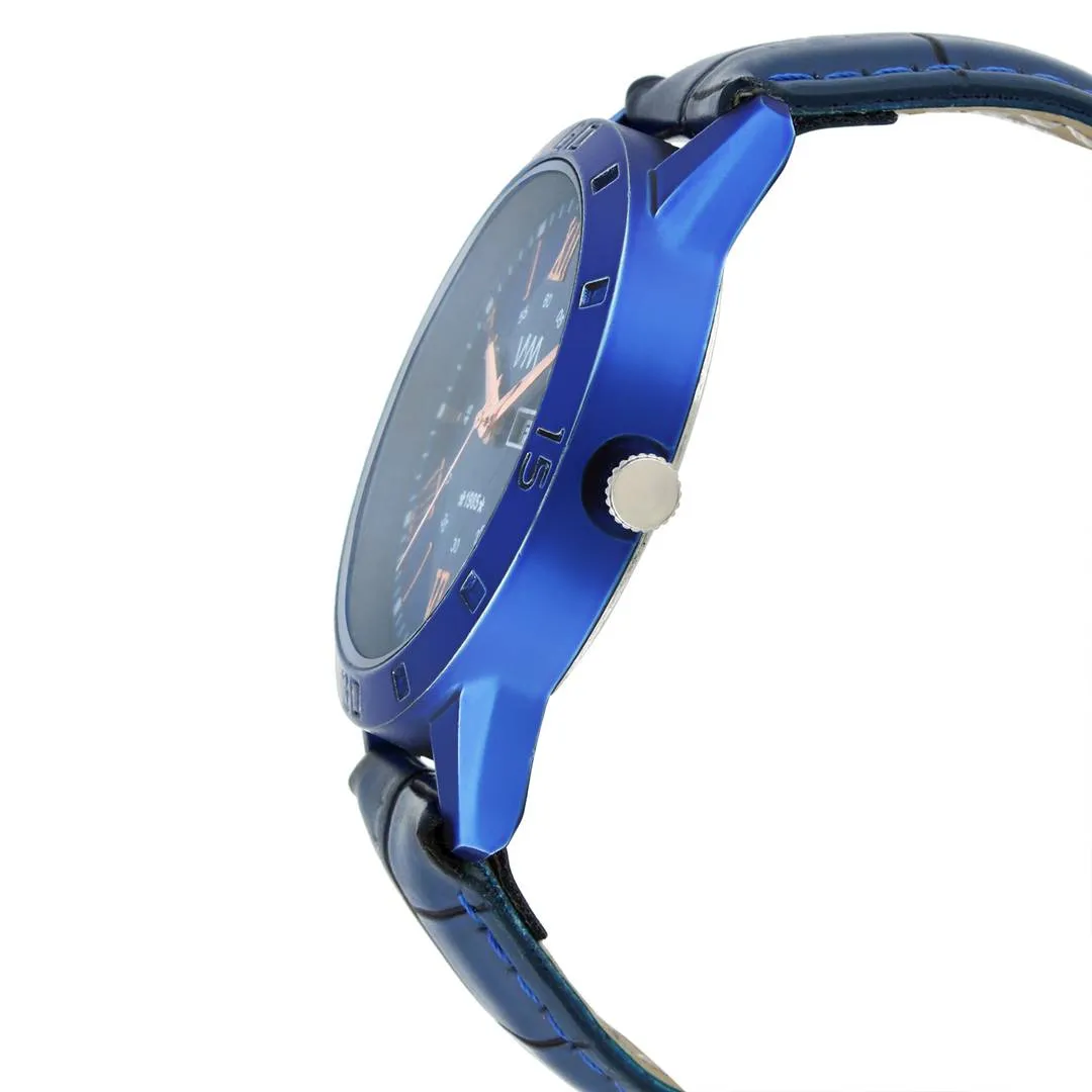 Blue Synthetic Leather Analog Watch for Men