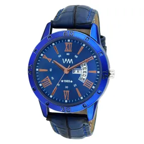 Blue Synthetic Leather Analog Watch for Men