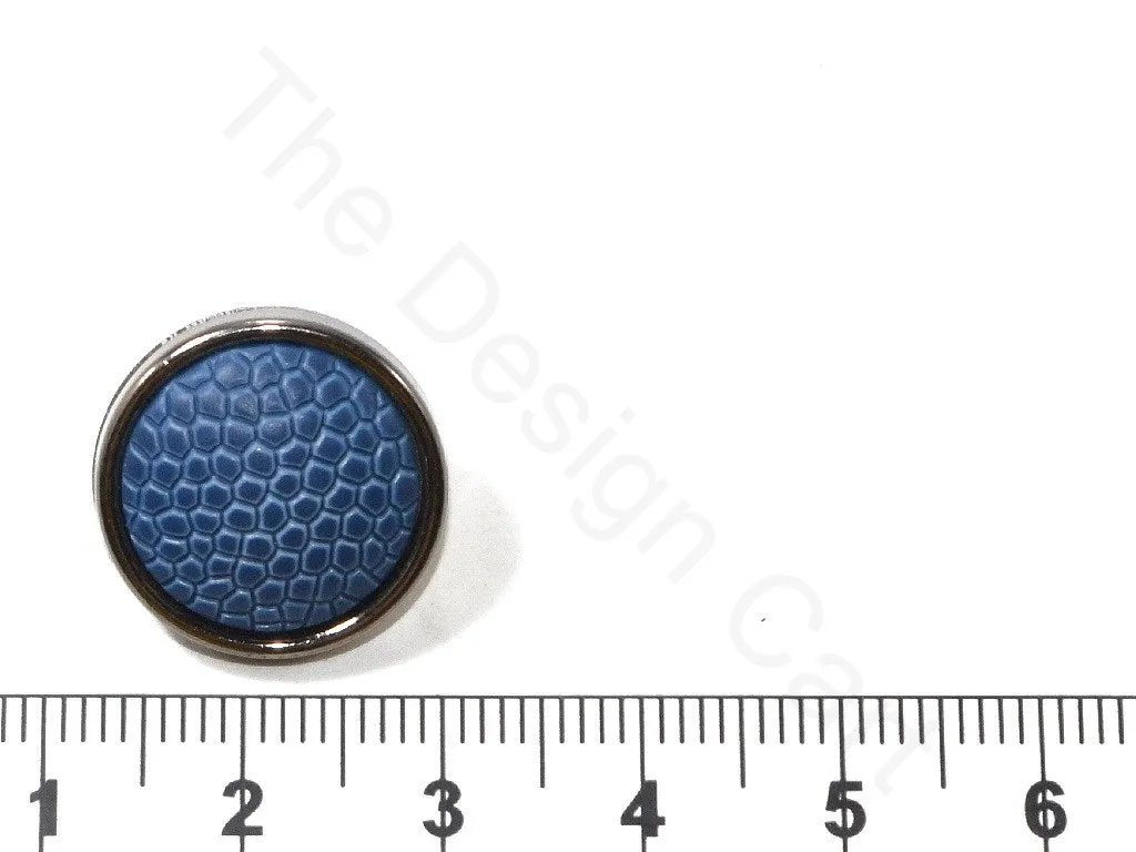 Blue Textured Acrylic Coat Buttons