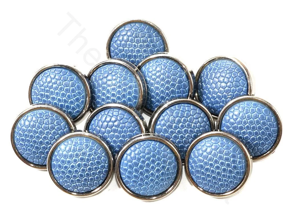 Blue Textured Acrylic Coat Buttons