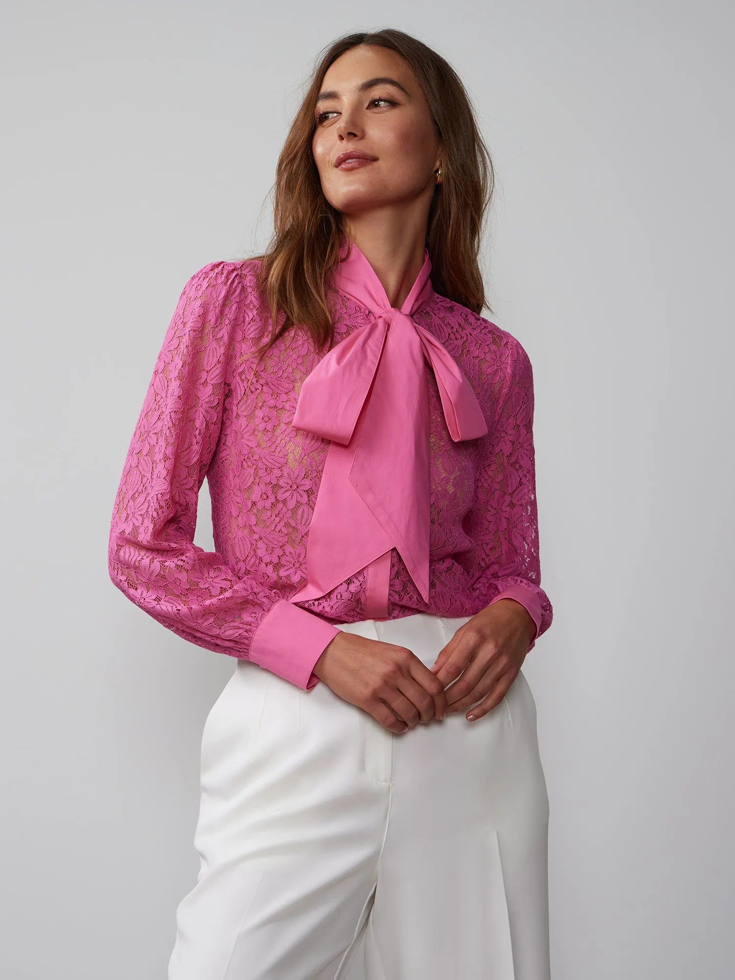 Bow Detail Lace Blouse