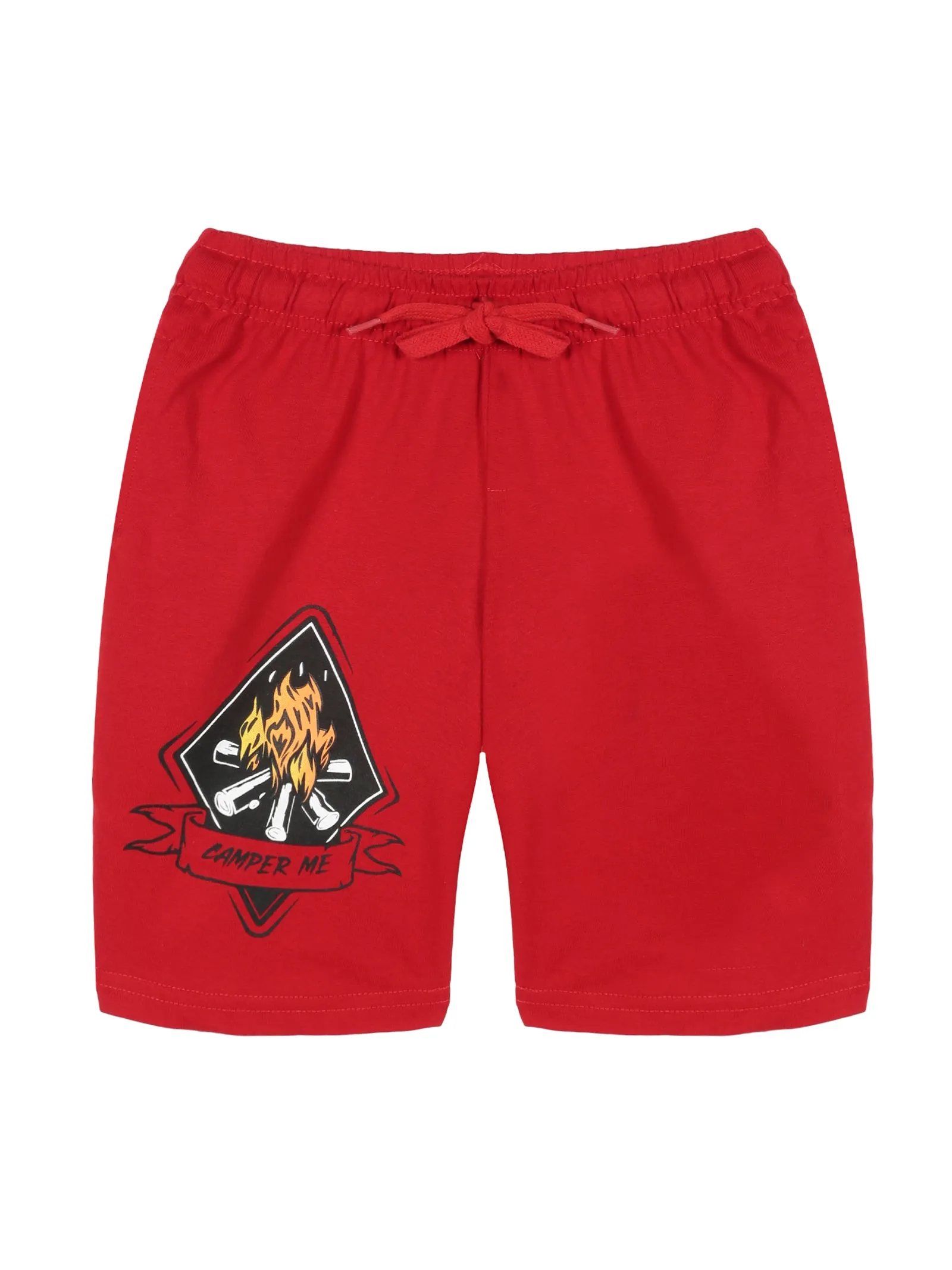 Boys Printed Knit Shorts Pack of 2