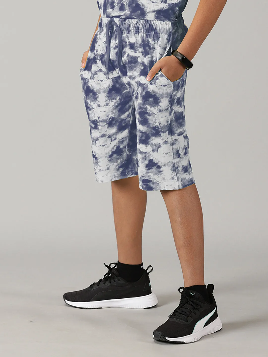 Boys Tie & Dye Printed Shorts