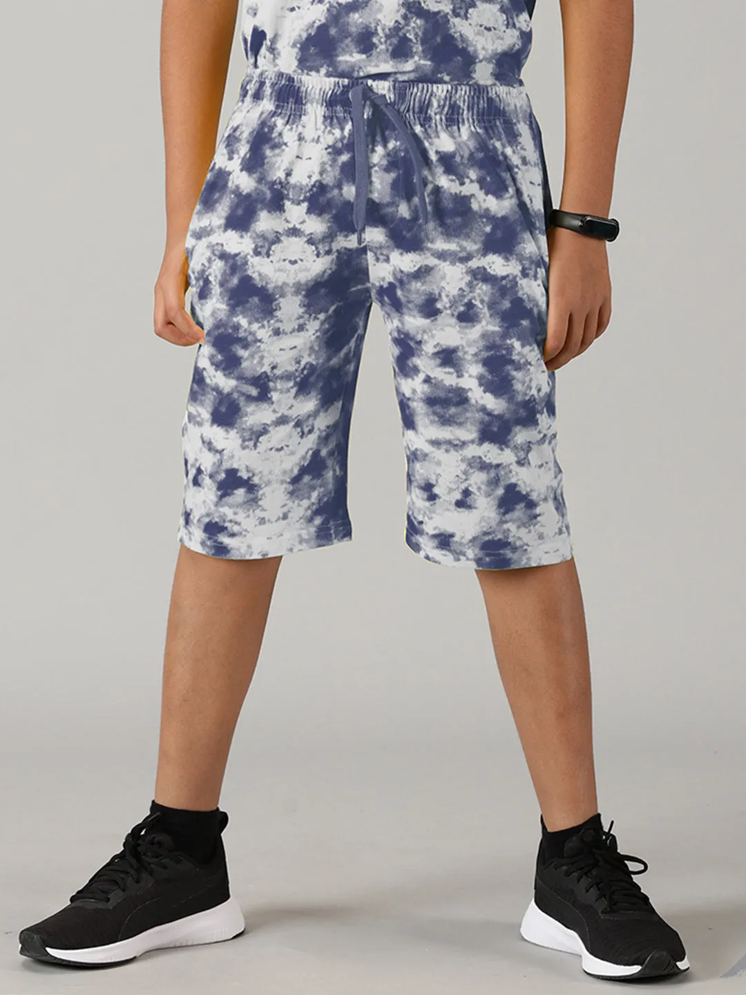 Boys Tie & Dye Printed Shorts