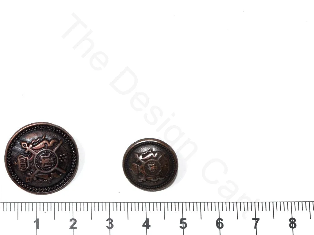 Brown Sword Metal Suit Buttons