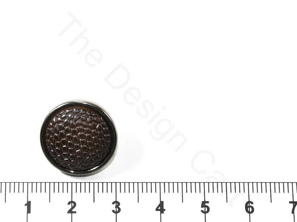 Brown Textured Design Coat Buttons