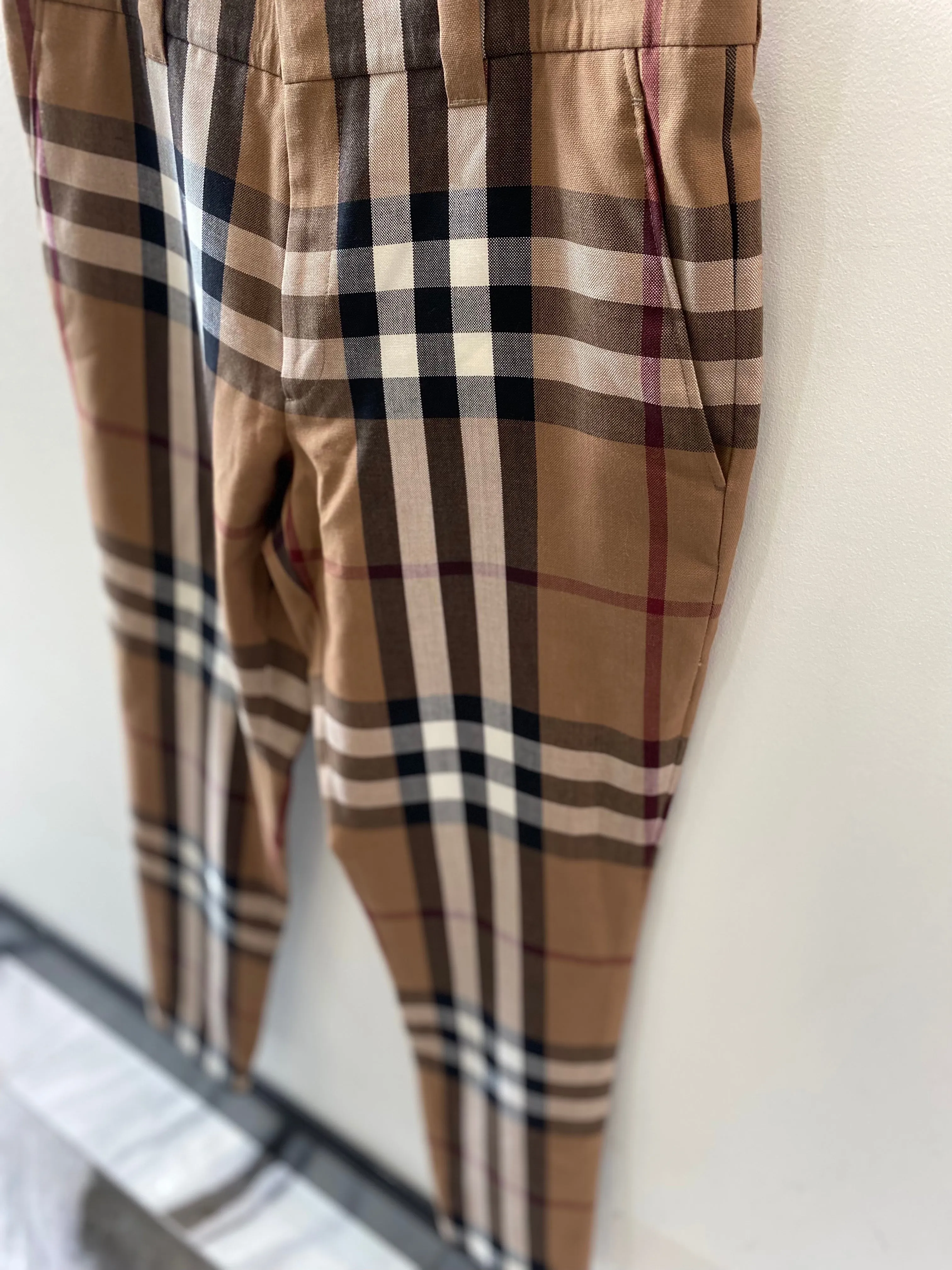 BURBERRY HOUSE CHECK TAILORED TROUSERS