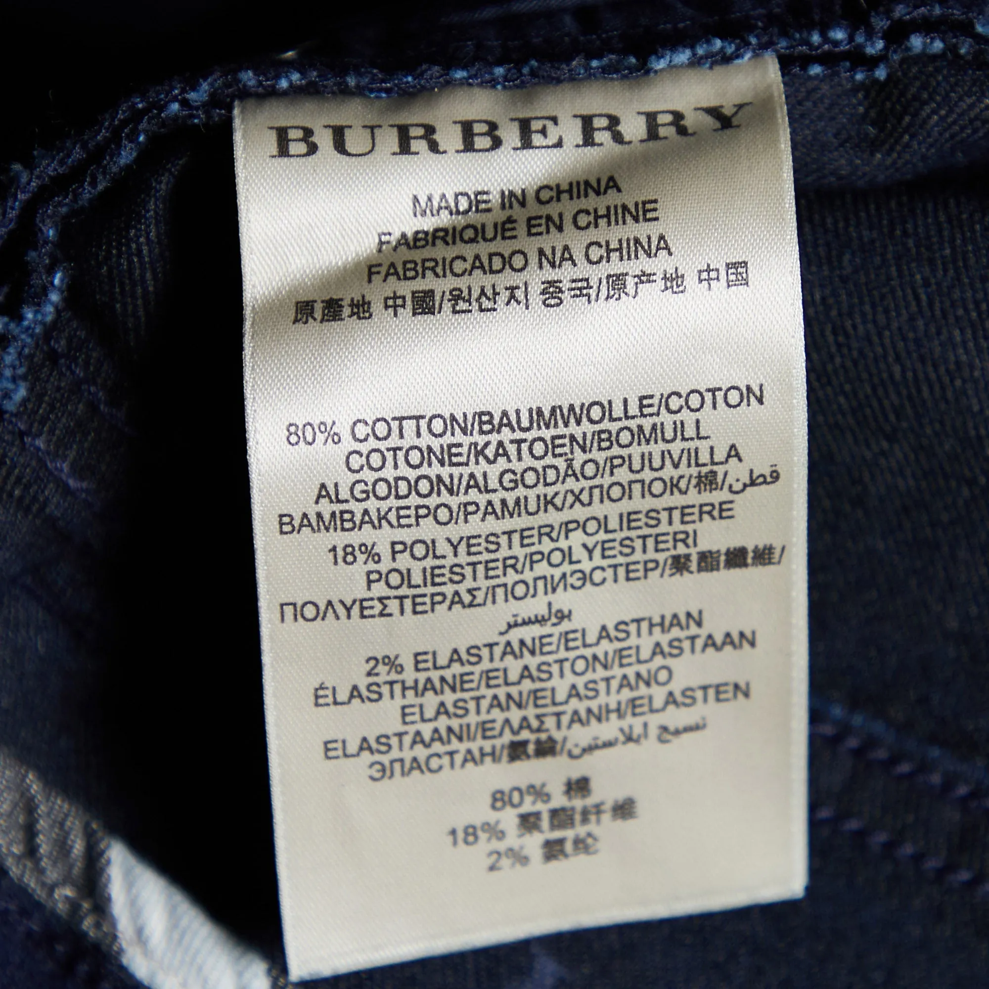 Burberry Navy Blue Denim Thurle