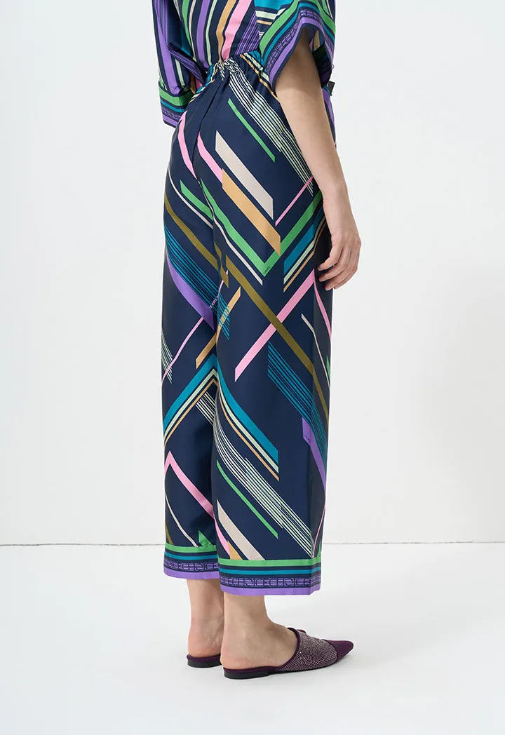 Choice Printed Wide Leg Trousers Multi Color