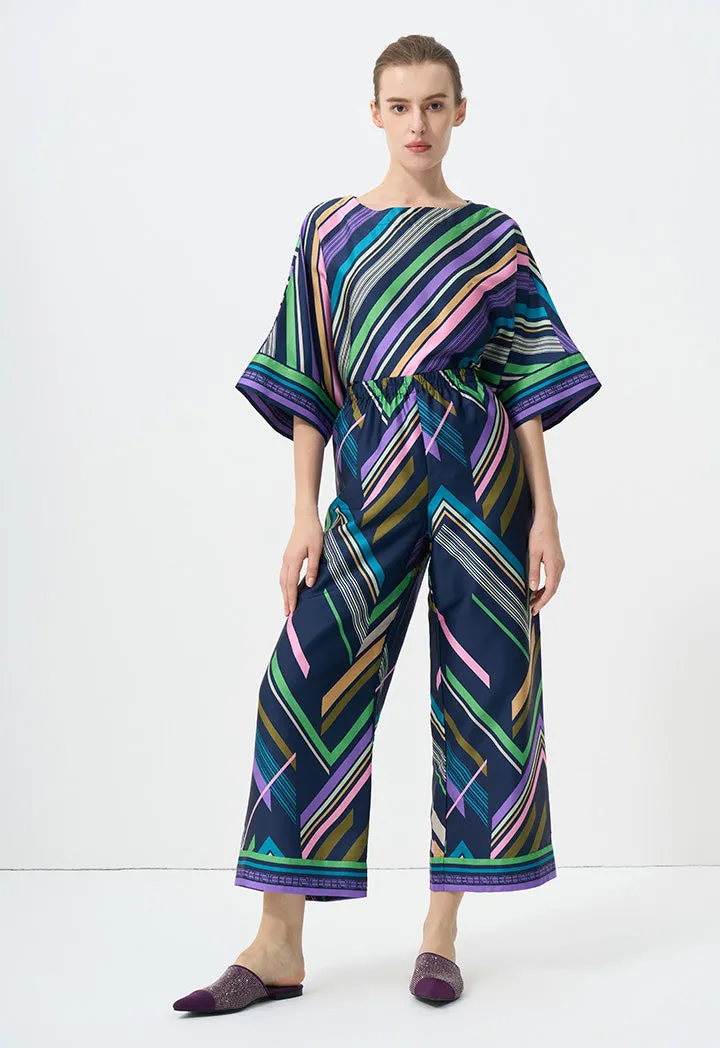 Choice Printed Wide Leg Trousers Multi Color