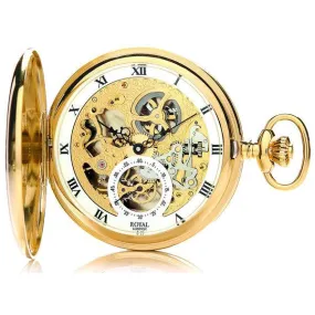 Classic Gold Mechanical Pocket Watch – Intricate Movement & Timeless Design