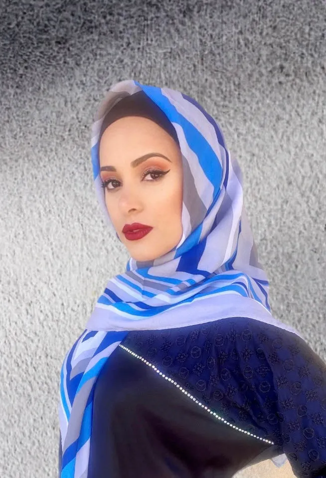 Classic Stripe Pattern Square Hijabs