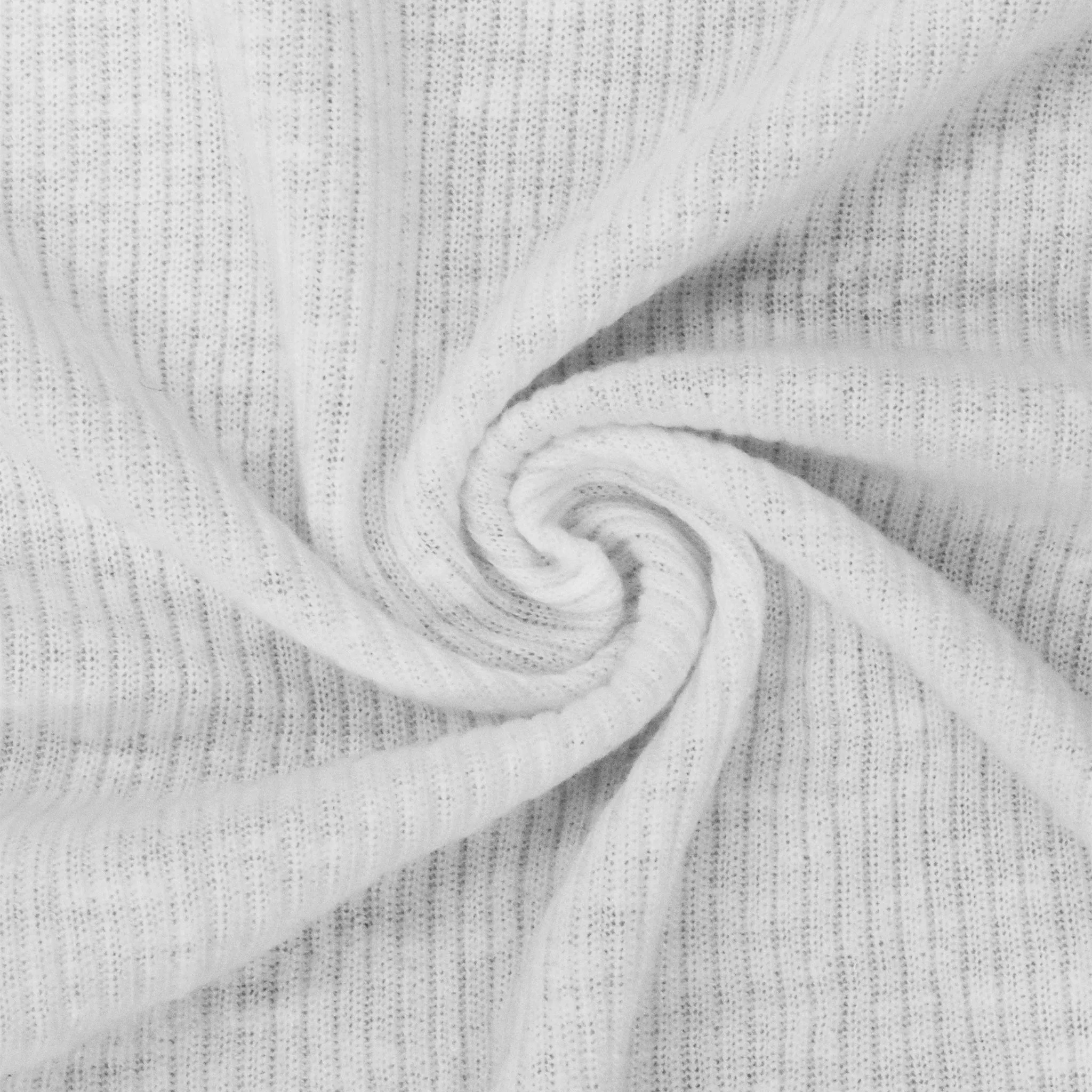 Classic White Texture Stretch 2x2 Rib Knit Fabric