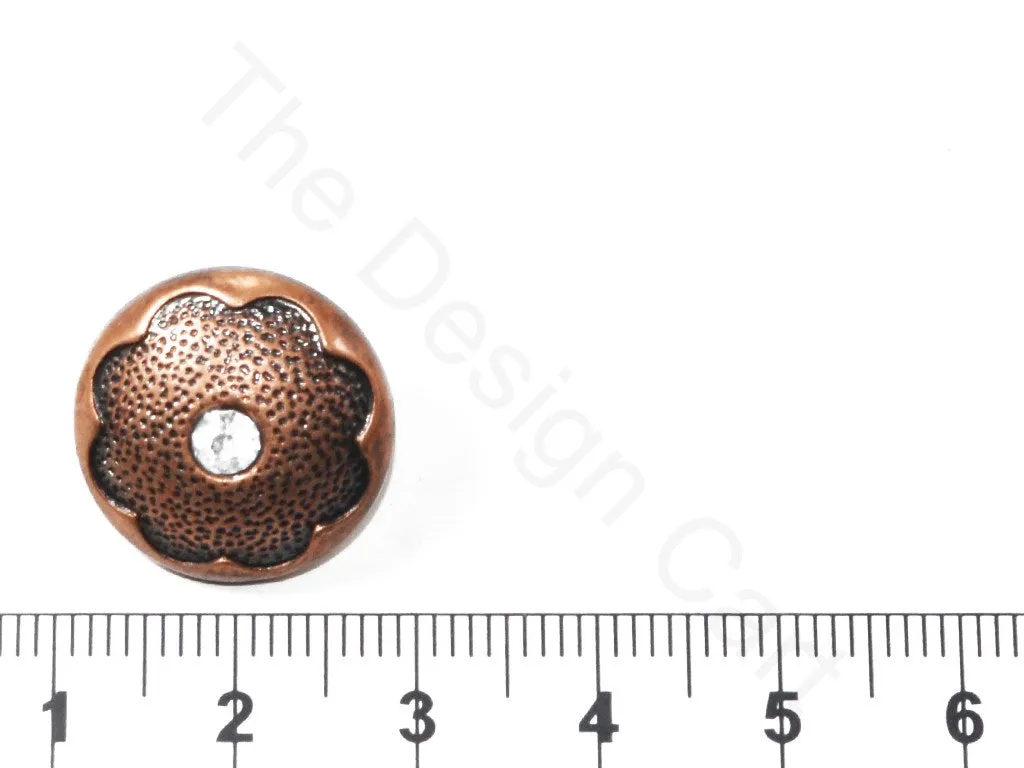 Copper Texture Flower Coat Buttons