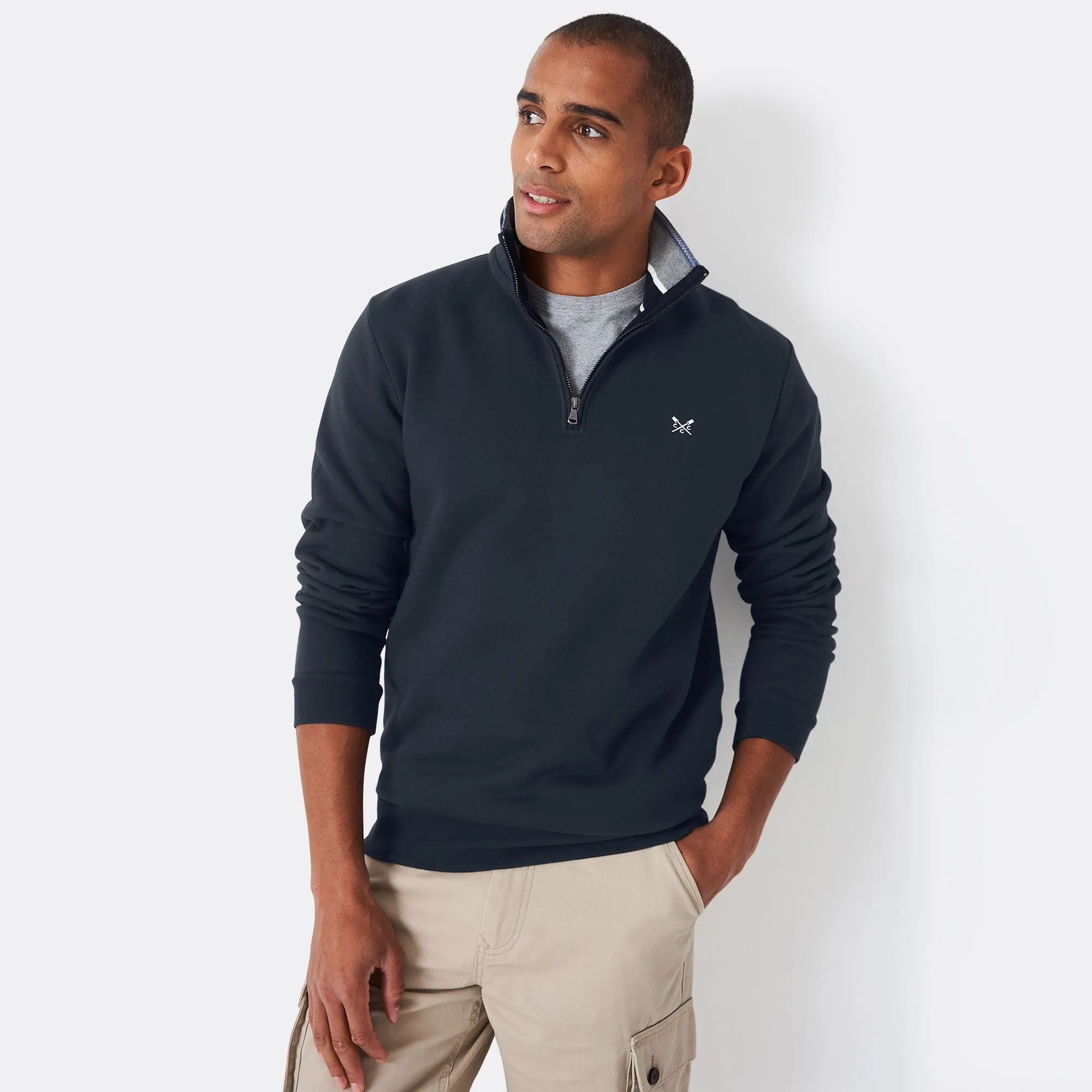 Crew Mens Classic 1/2 Zip Sweat Shirt