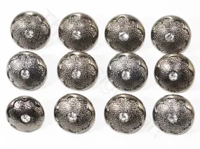 Dark Gray Designer Floral Acrylic Coat Buttons