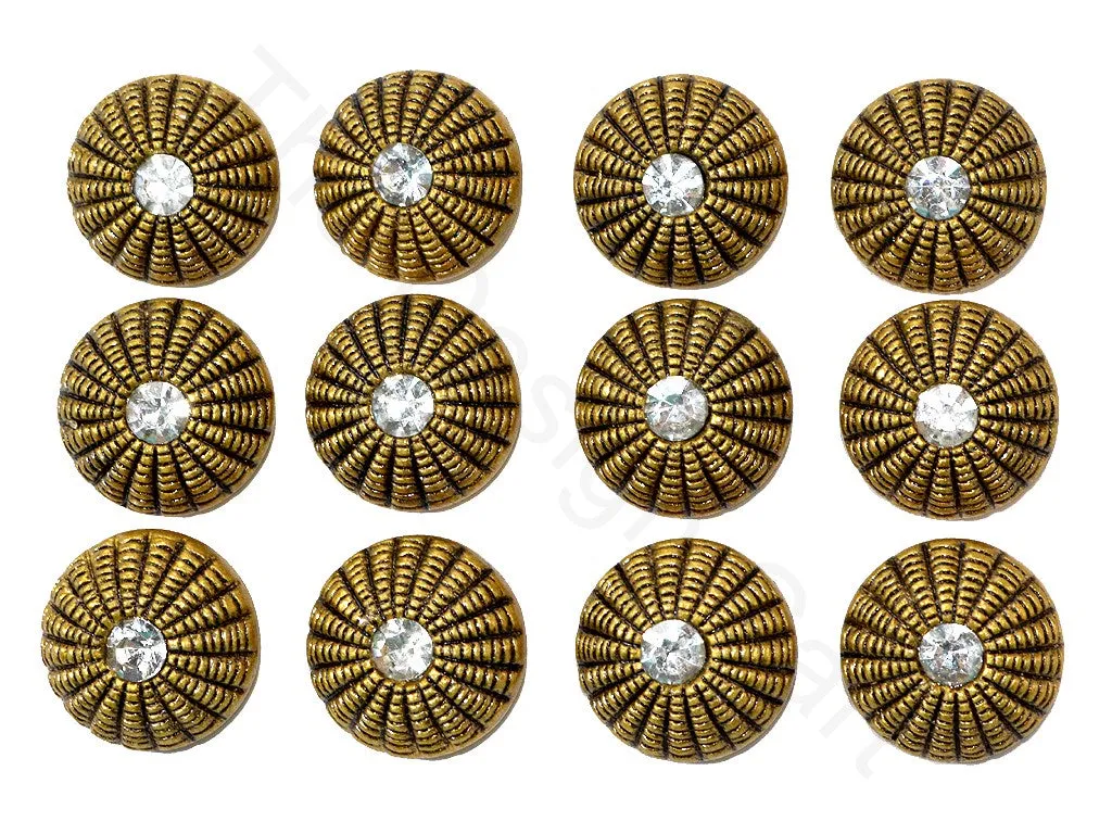 Dull Golden Texture Design Acrylic Coat Buttons