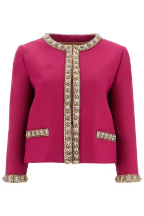 Embroidered Crepe Couture Jacket