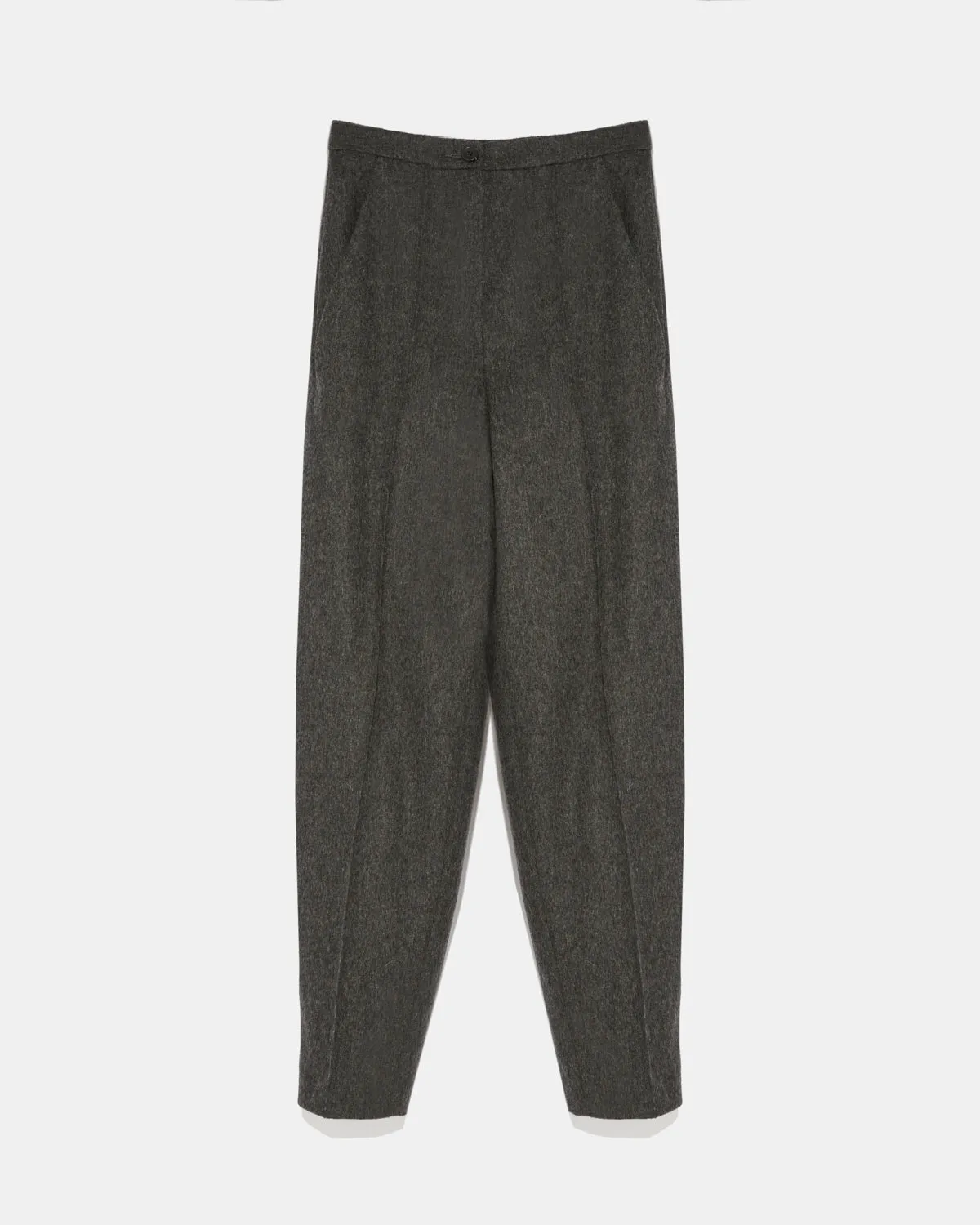 Flannel tailored trousers