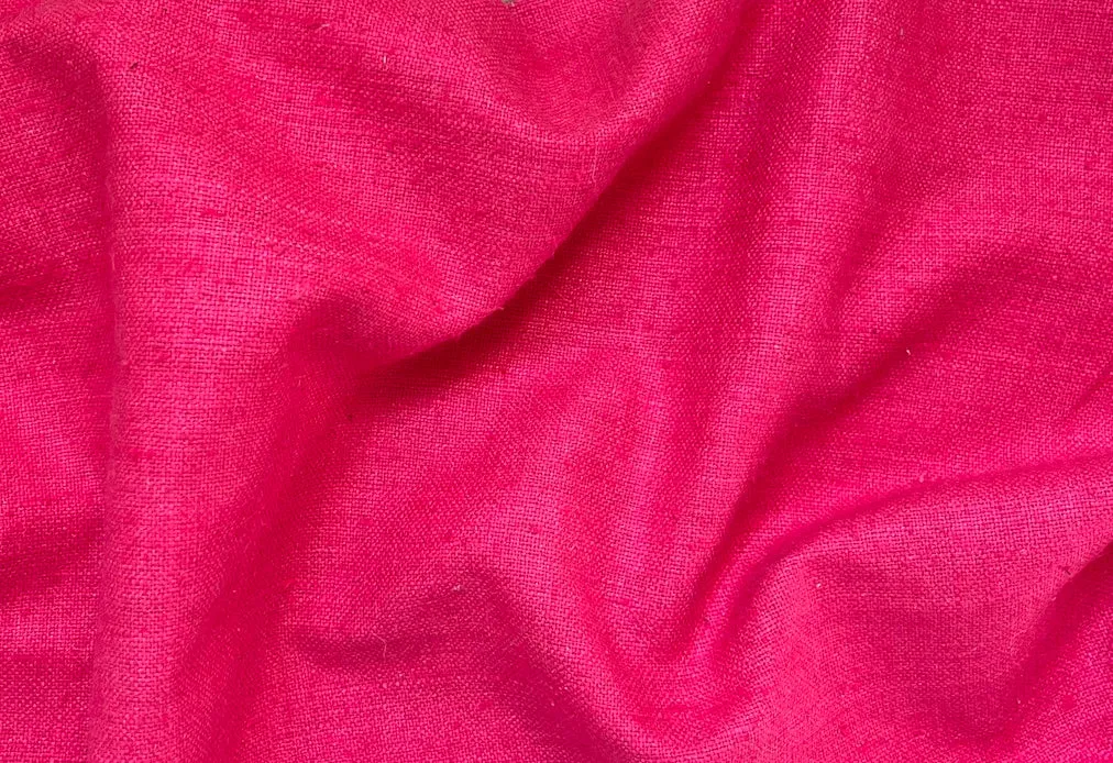 Fuchsia Glow Raw Silk Tussah Suiting (Made in India)