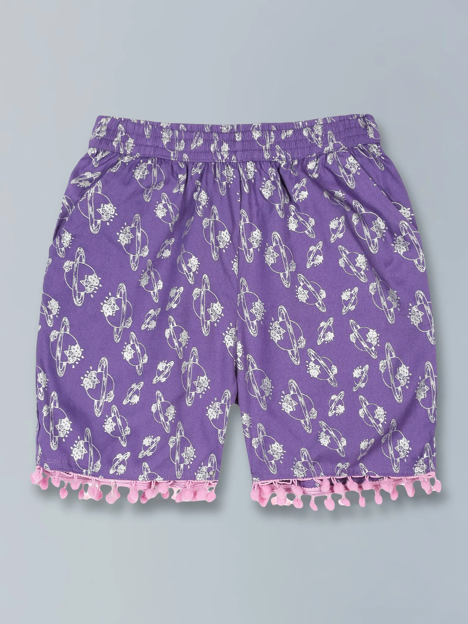 Girls AOP Print Shorts Pack of 5