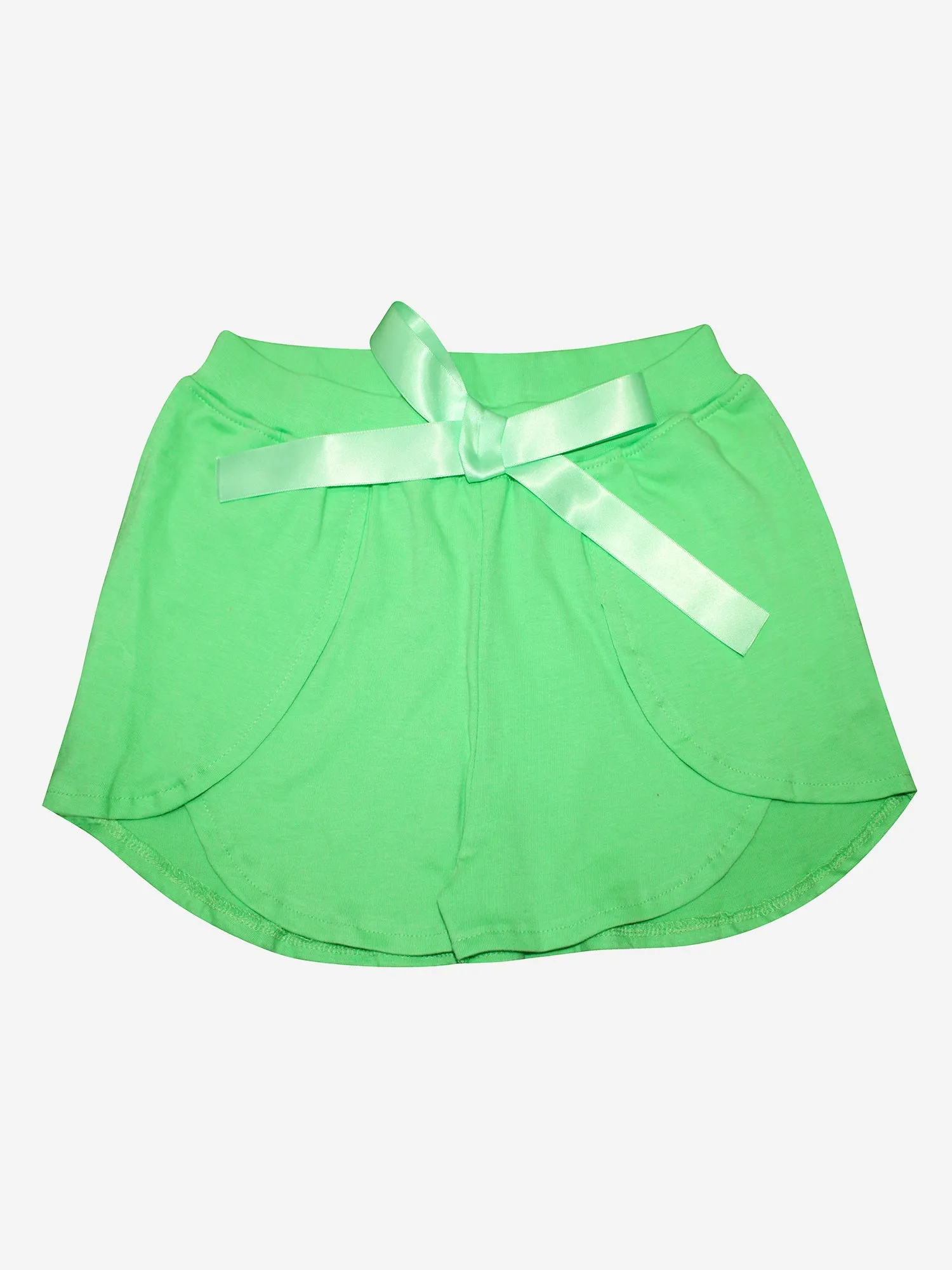 Girls Over Lap Shorts With Bow