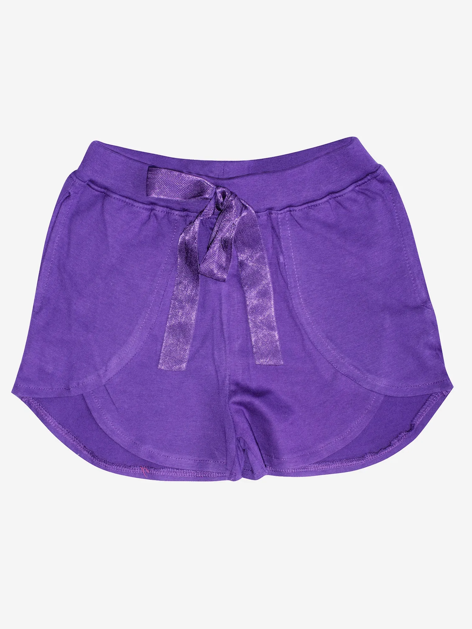 Girls Over Lap Shorts With Bow