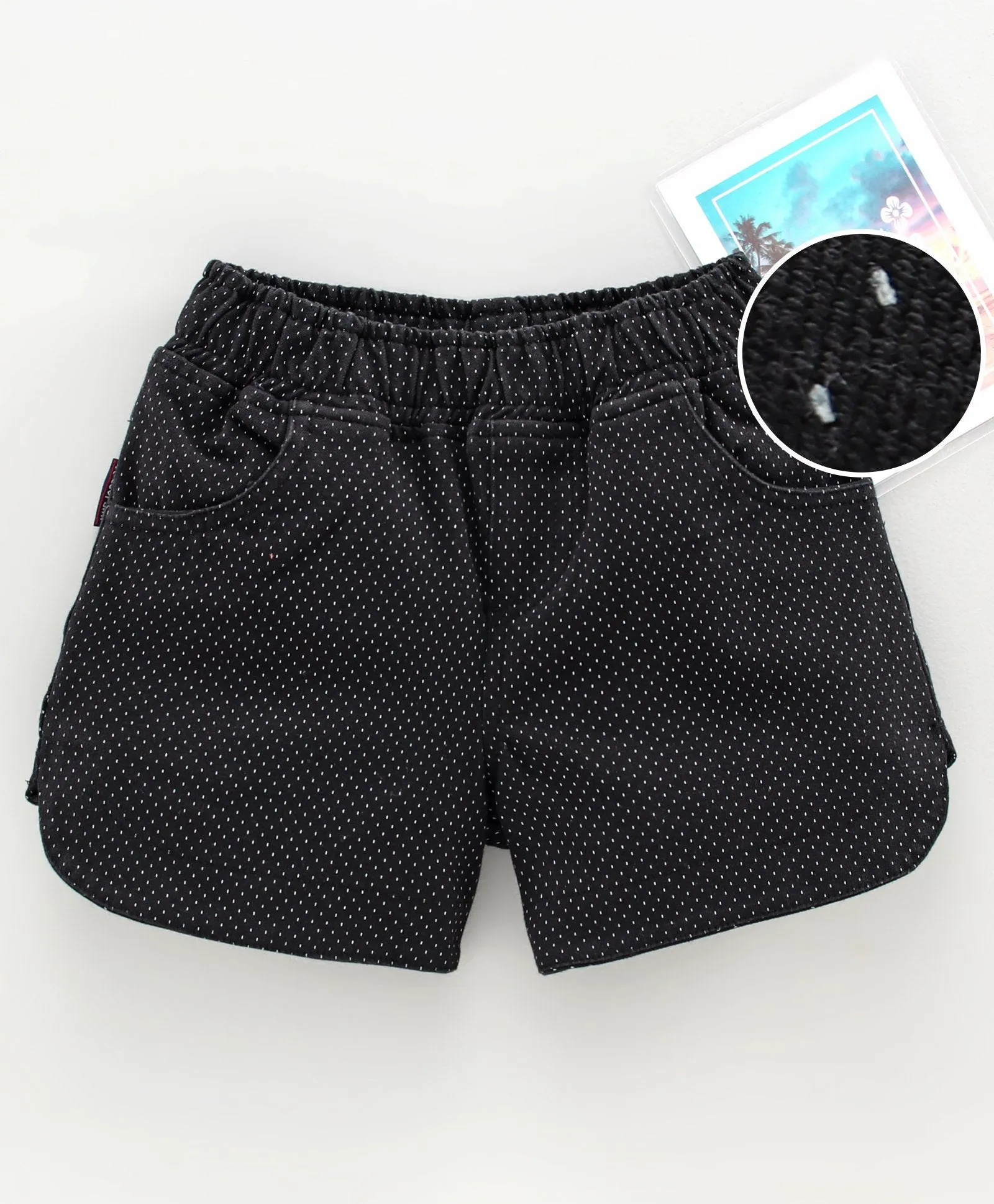 Girls Stretchable Cotton Shorts