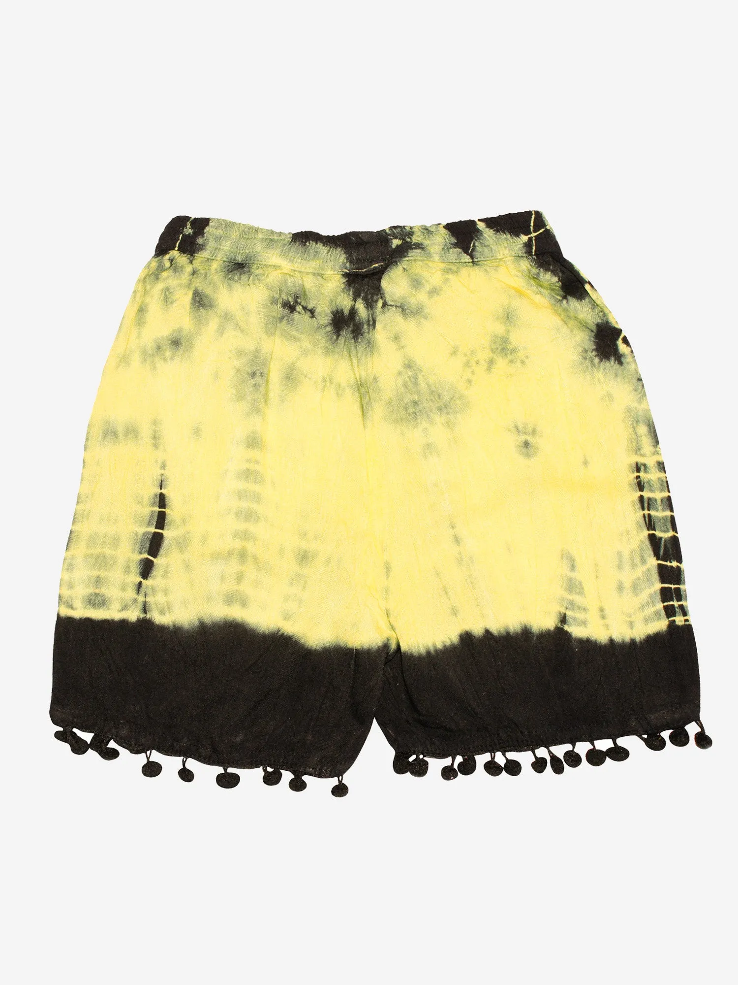 Girls Tie & Dye Shorts with Pom-Pom- Pack of 2