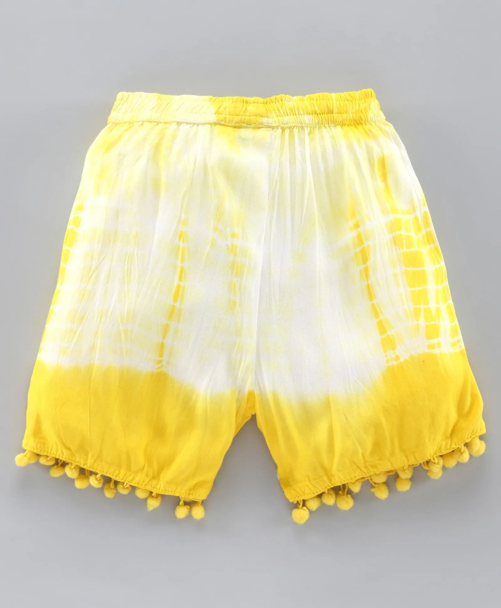 Girls Tie & Dye Shorts with Pompom