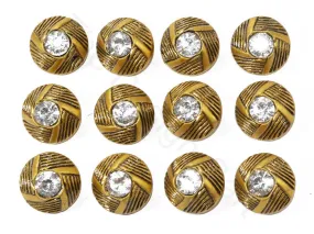 Golden Designer Stud Acrylic Coat Buttons