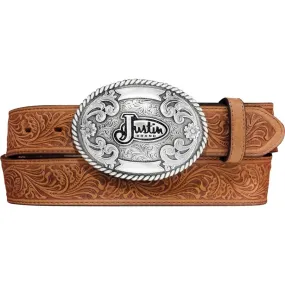 Leegin Mens Brown Justin Trophy Belt Style 242CG