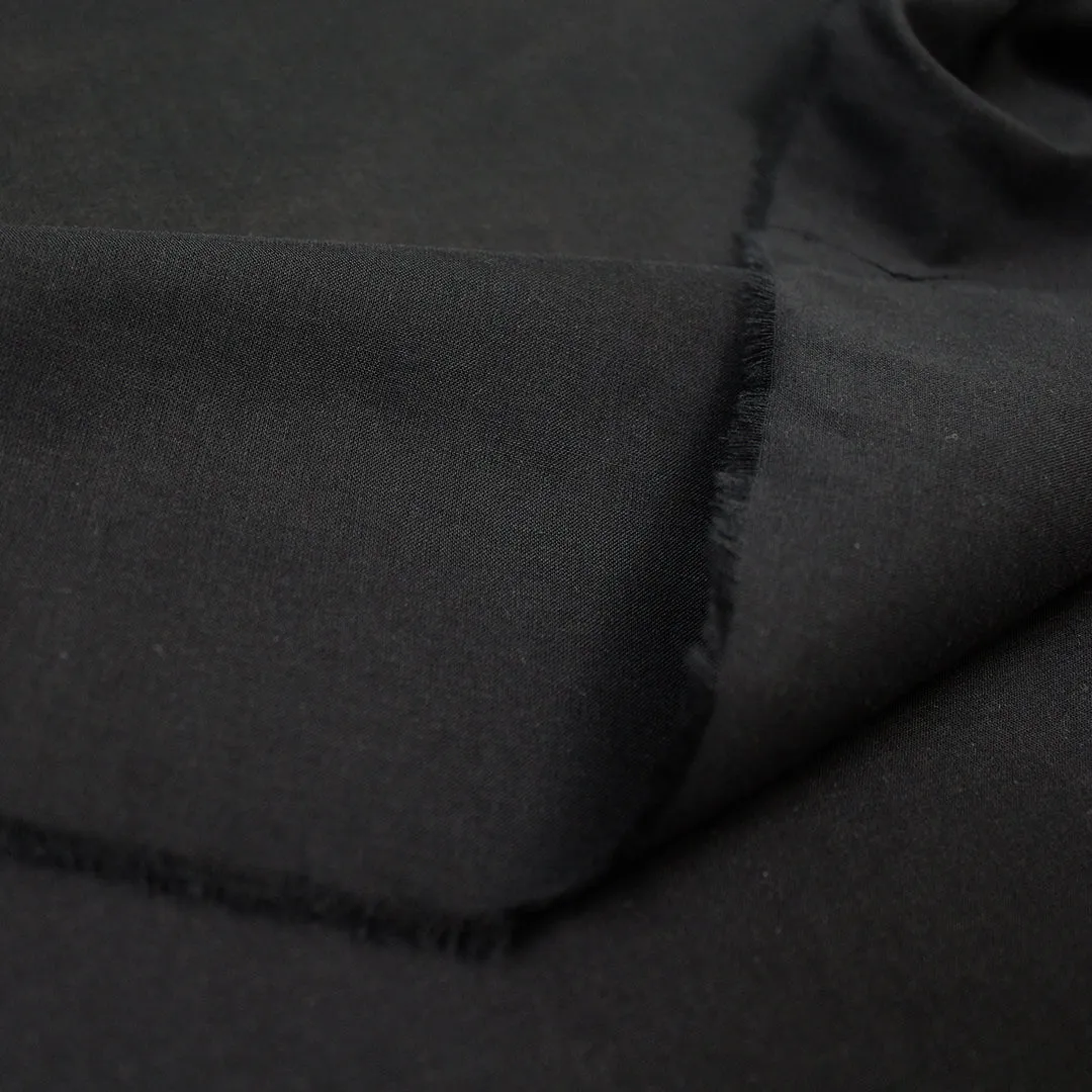 lightweight cotton voile for lining, etc. -  black