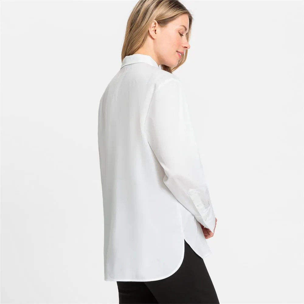 Long Sleeve Blouse in White