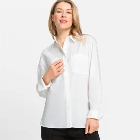 Long Sleeve Blouse in White