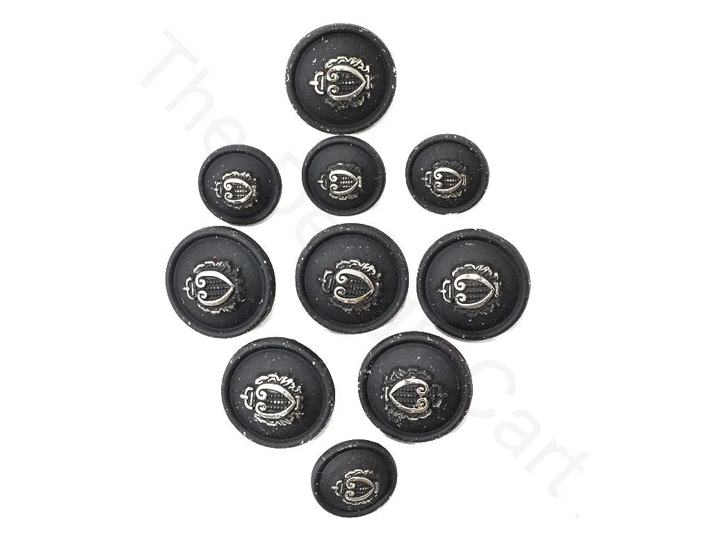 Matte Black Royal Metal Suit Buttons