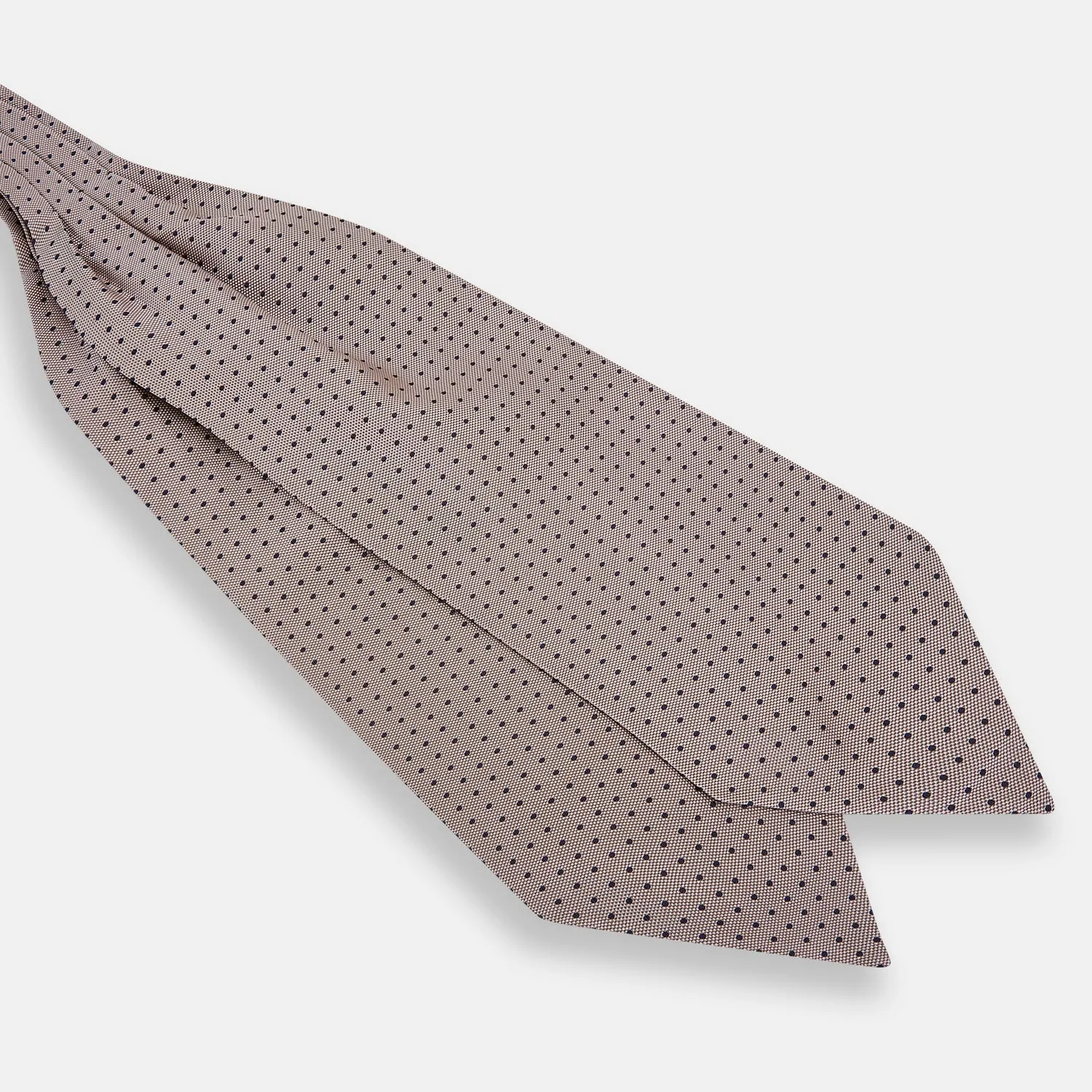 Navy and Lilac Micro Dot Silk Cravat