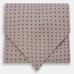 Navy and Lilac Micro Dot Silk Cravat