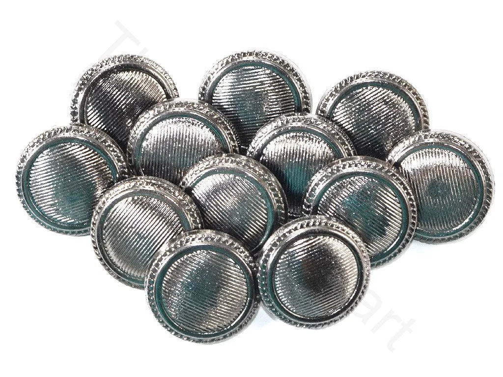 Oxidised Silver Textured Plain Acrylic Coat Buttons