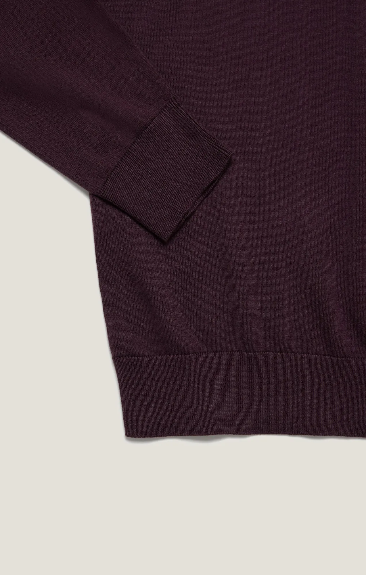 Quarter Zip Sweater In Burgundy